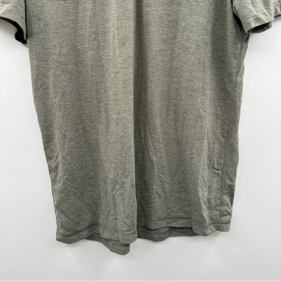 Lululemon Evolution Short Sleeve Polo Shirt in Gray/Brown Sz M - Picture 3 of 9